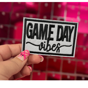Game Day Vibes BW Iron On Patch - My Vinyl Craft