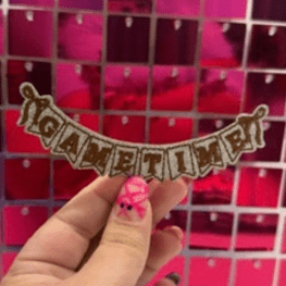 Game Time Pennant Iron on Patch - My Vinyl Craft