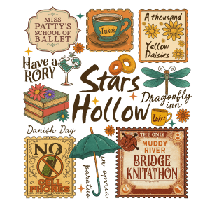 GL2 - Gilmore Stamps DTF Transfer - My Vinyl Craft