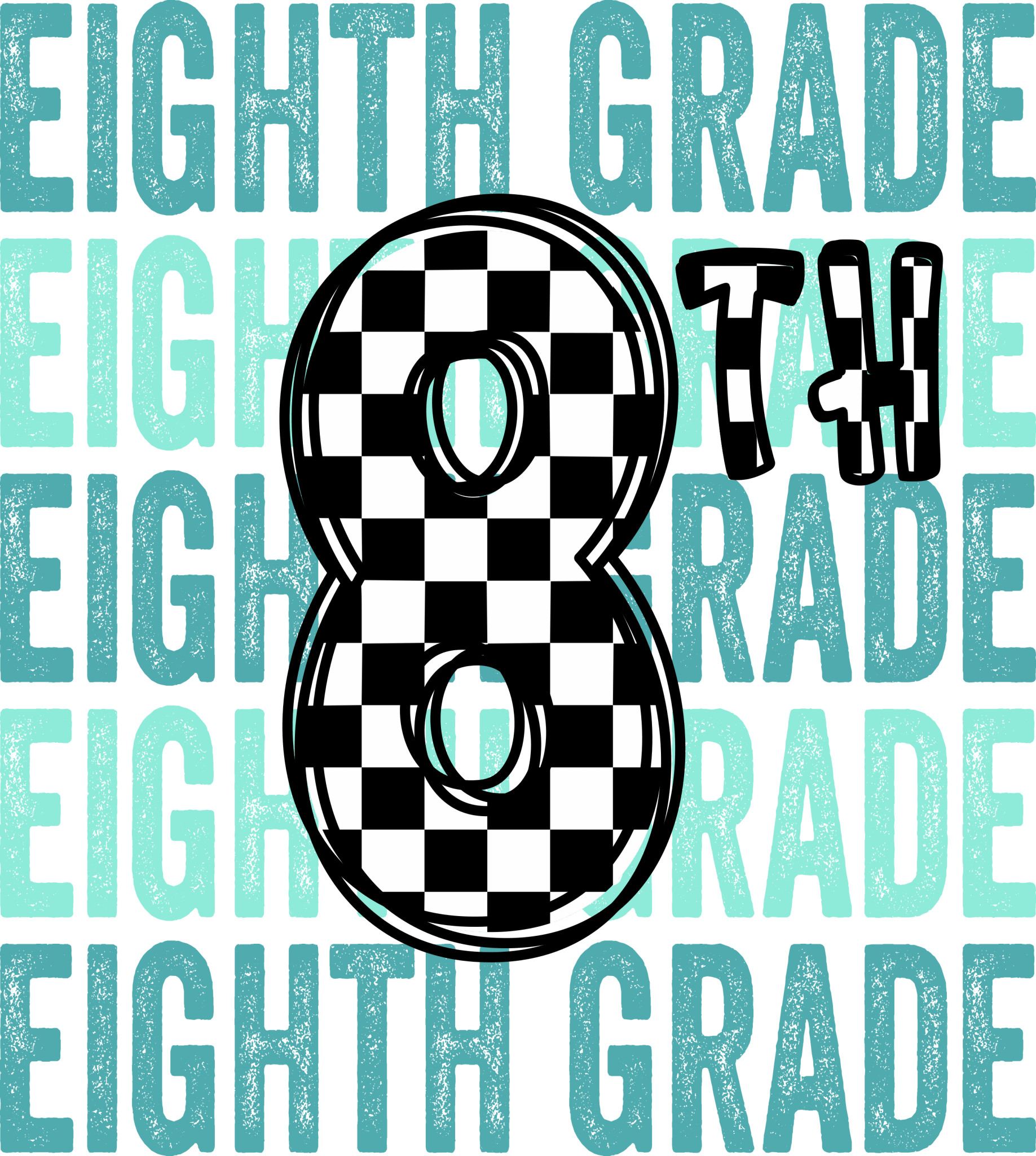 GL4 - Blue Checkered Daycare - 12th Grade DTF Transfer - My Vinyl Craft
