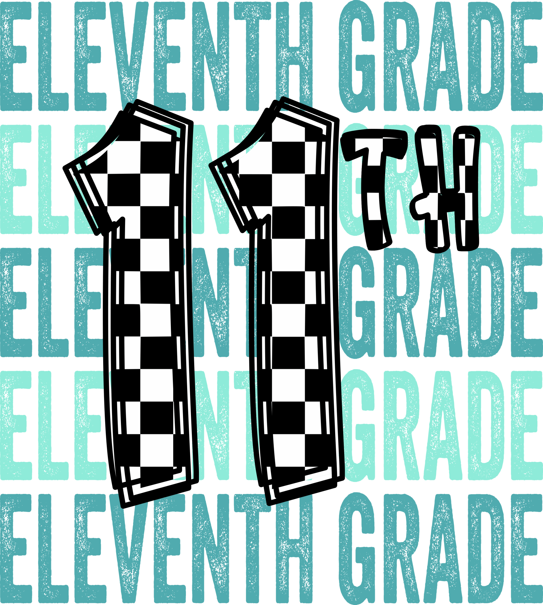 GL4 - Blue Checkered Daycare - 12th Grade DTF Transfer - My Vinyl Craft