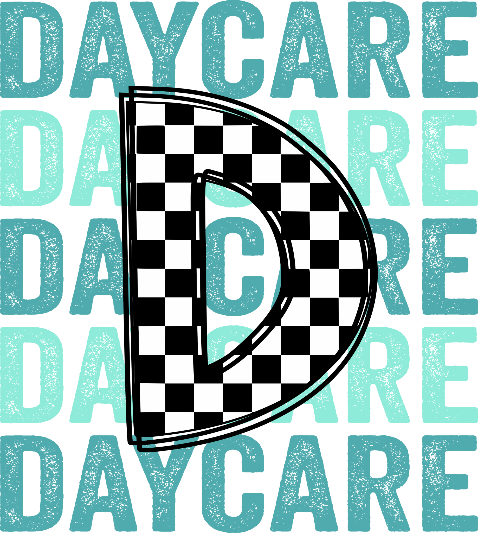 GL4 - Blue Checkered Daycare - 12th Grade DTF Transfer - My Vinyl Craft