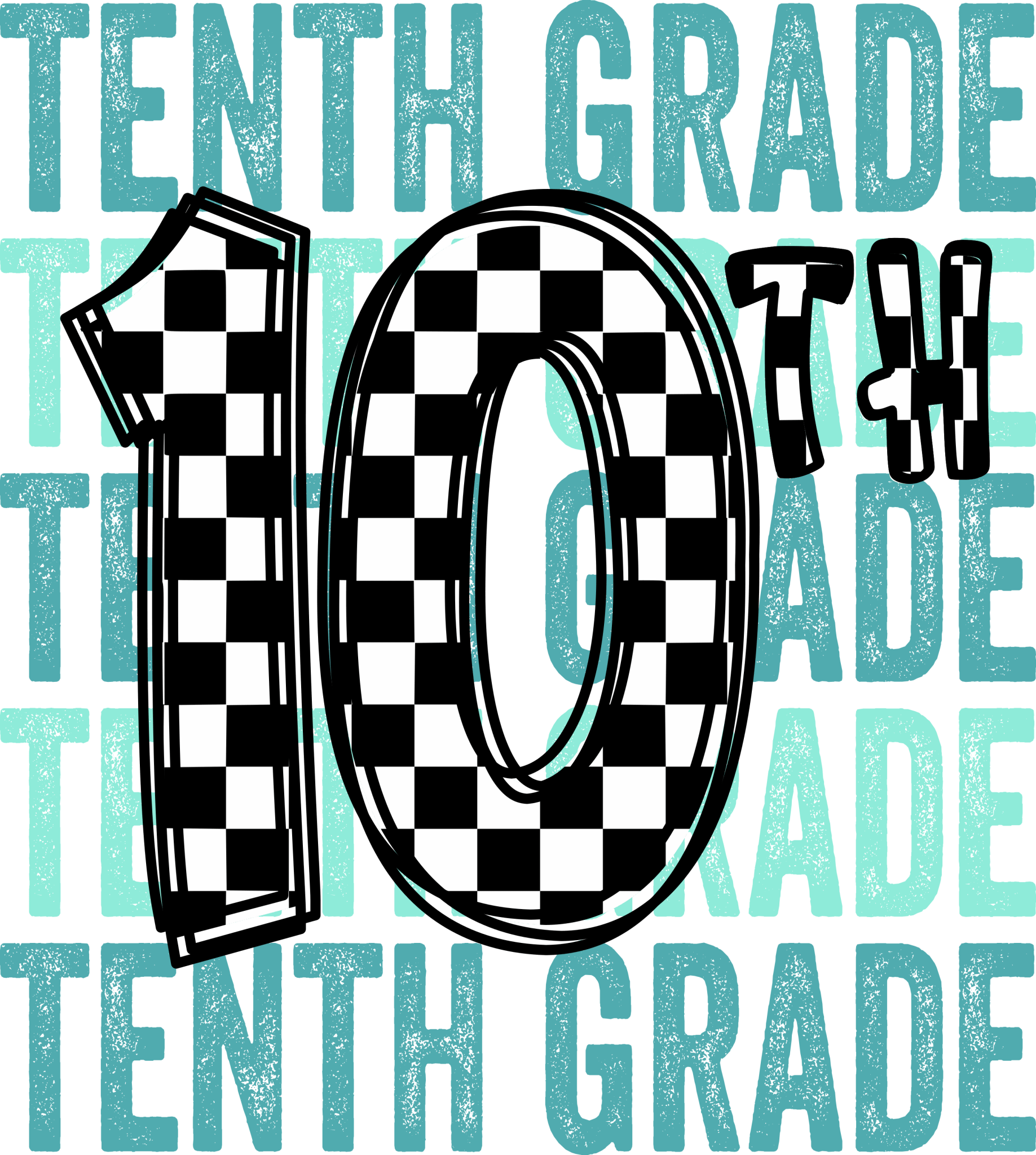 GL4 - Blue Checkered Daycare - 12th Grade DTF Transfer - My Vinyl Craft