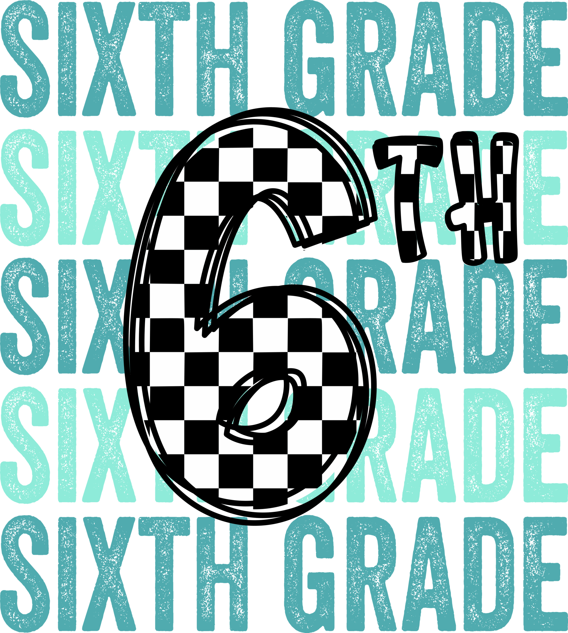 GL4 - Blue Checkered Daycare - 12th Grade DTF Transfer - My Vinyl Craft