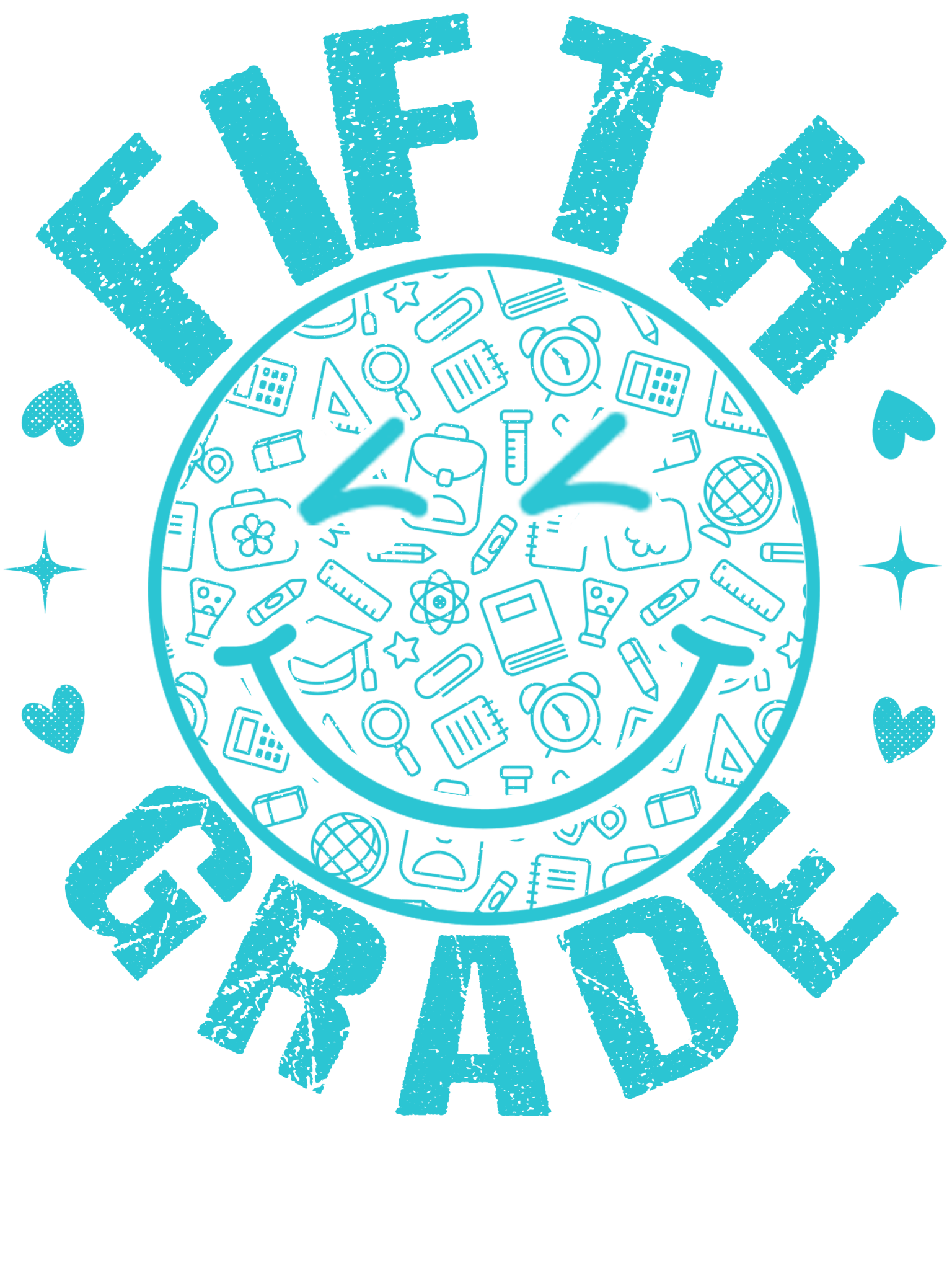 GL9 - Neon Smiley Grades PreK - 8th DTF Transfer - My Vinyl Craft