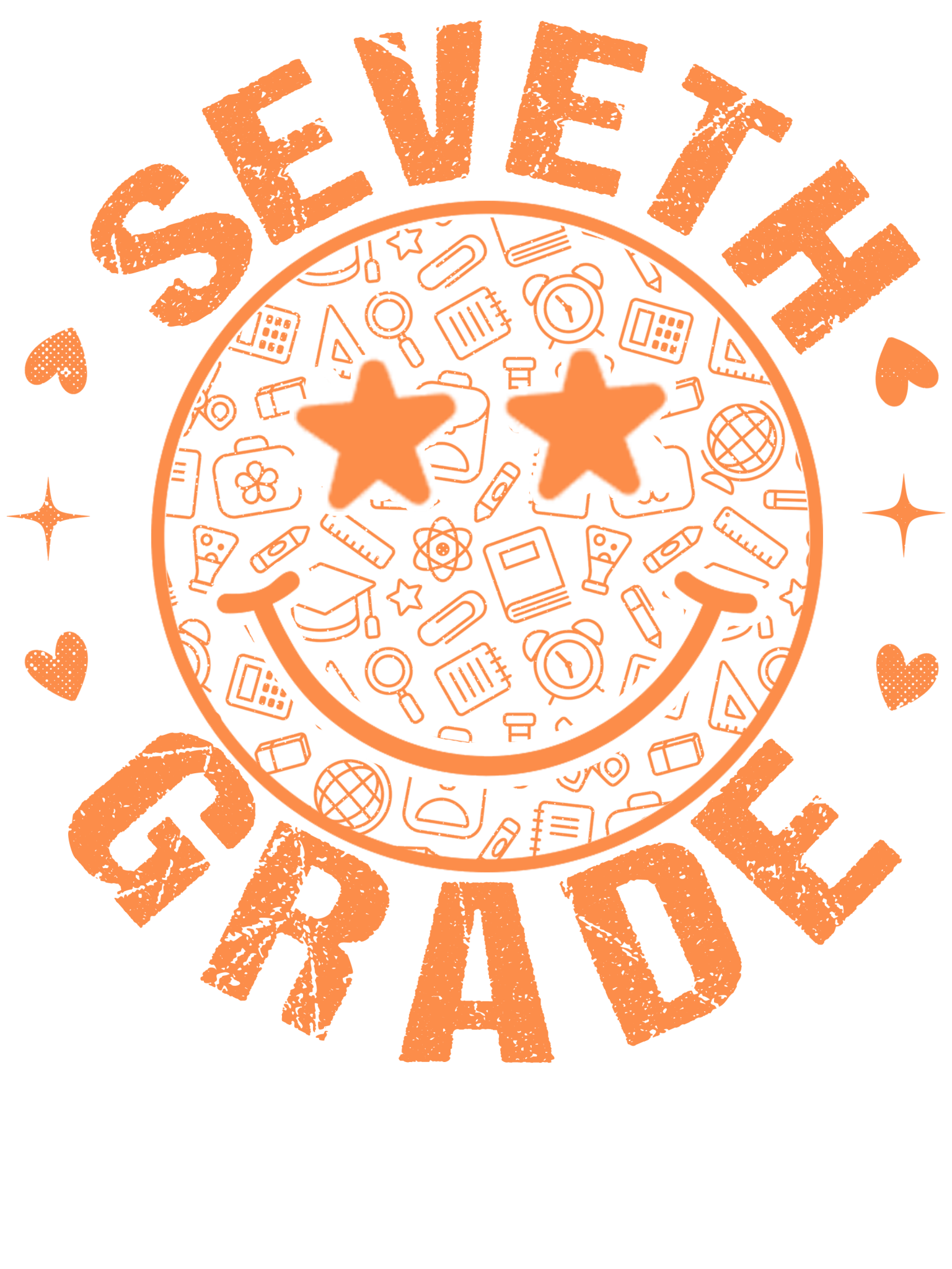 GL9 - Neon Smiley Grades PreK - 8th DTF Transfer - My Vinyl Craft