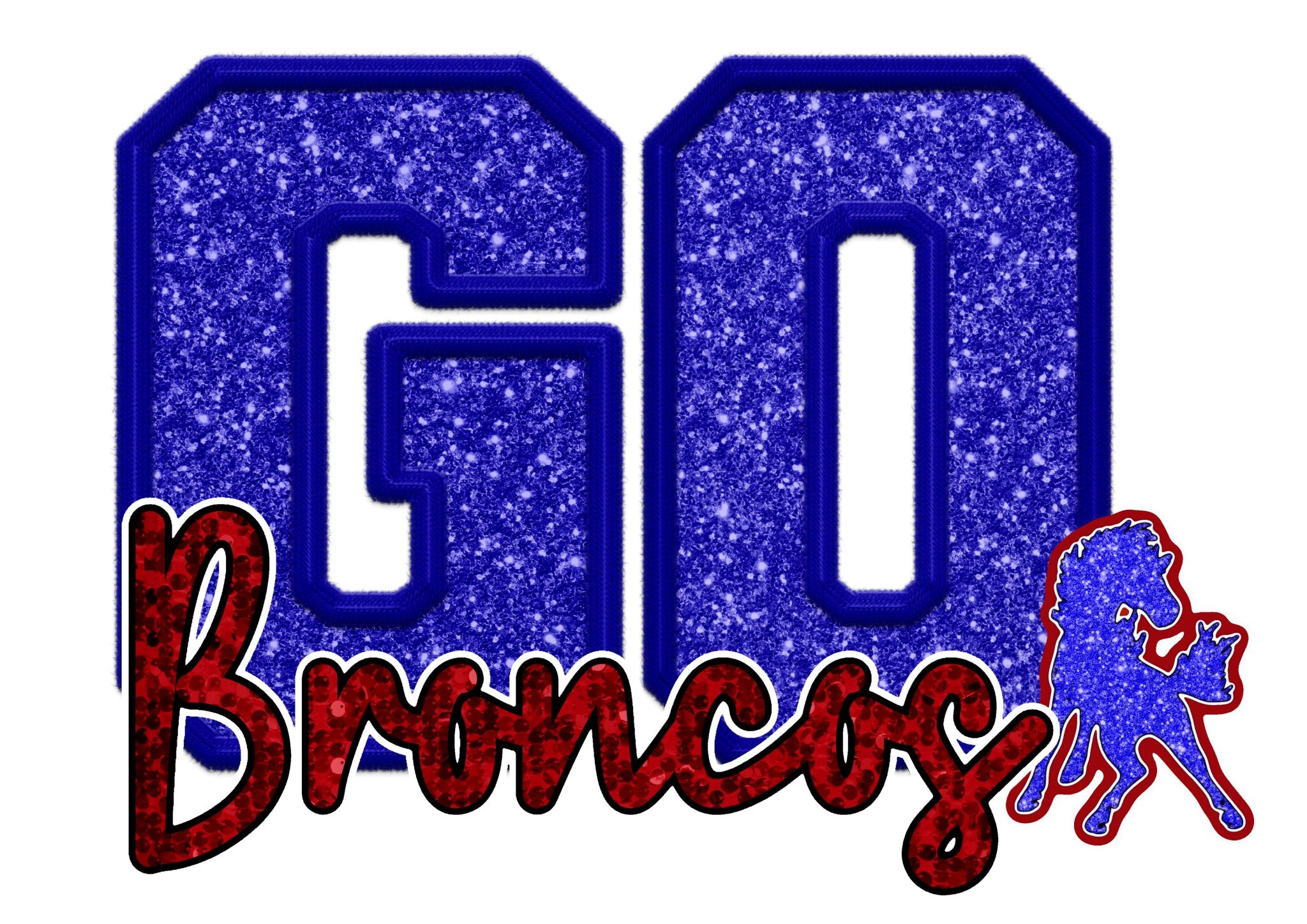 Go Broncos DTF Transfer - SP28 - My Vinyl Craft