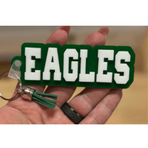 Green Eagles Acrylic Keychians - My Vinyl Craft