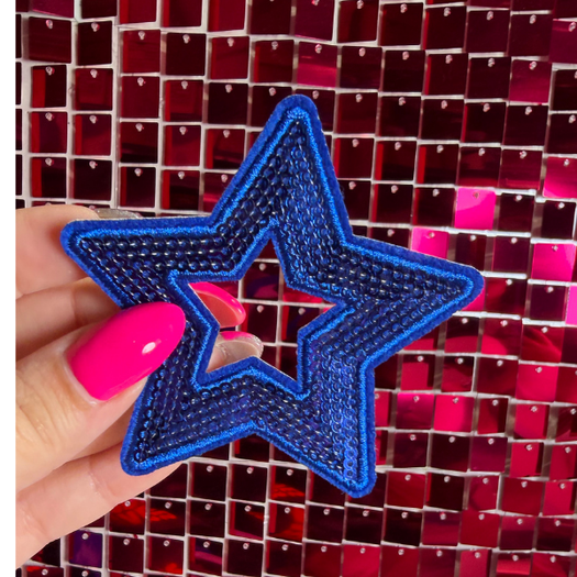 Hallow Star Iron on Patch Multicolor - My Vinyl Craft