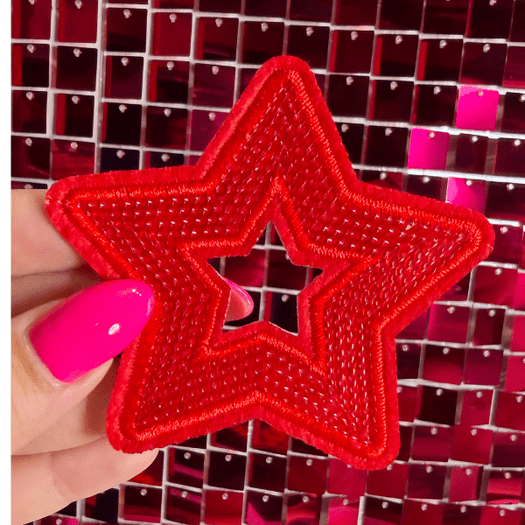 Hallow Star Iron on Patch Multicolor - My Vinyl Craft