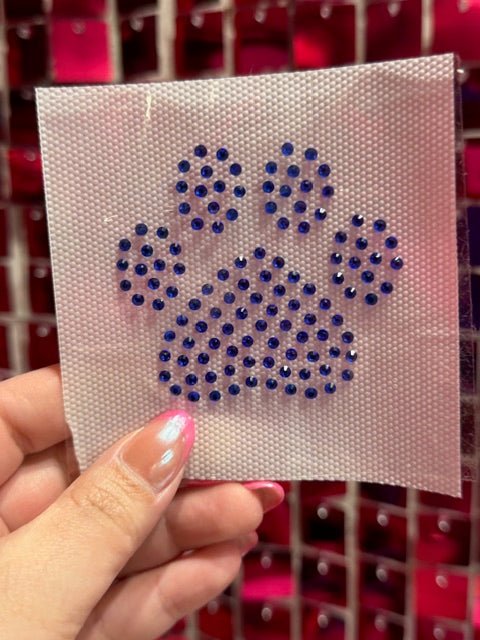 Hat Paw Print Rhinestone Transfer - My Vinyl Craft