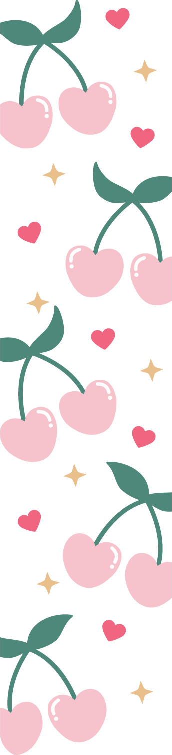 Heart Cherry Pen Wrap UV DTF - My Vinyl Craft