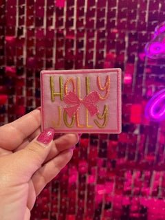 Holly Jolly Pastel Iron On Patch - My Vinyl Craft