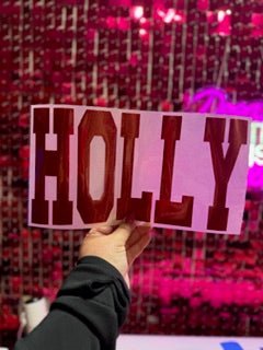 Holly University Glitter Puff HTV Transfer **PRE - ORDER** - My Vinyl Craft