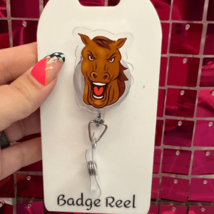 Horse/Bronco/Mustang Mascot Badge Reel - My Vinyl Craft