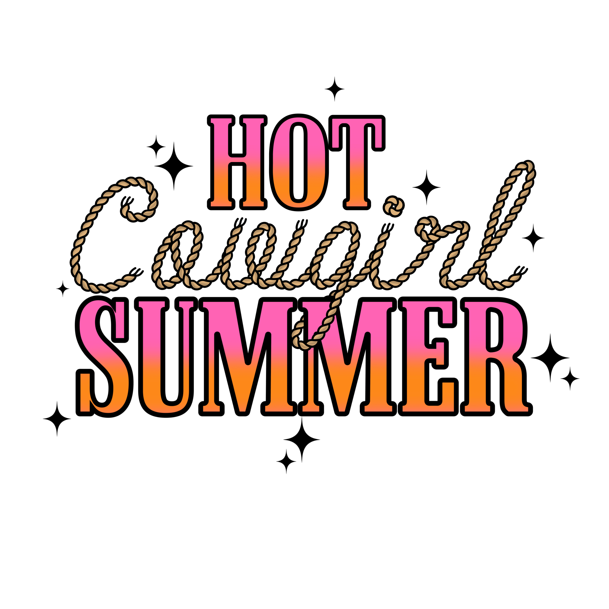 Hot Girl Summer UV DTF Sticker - My Vinyl Craft