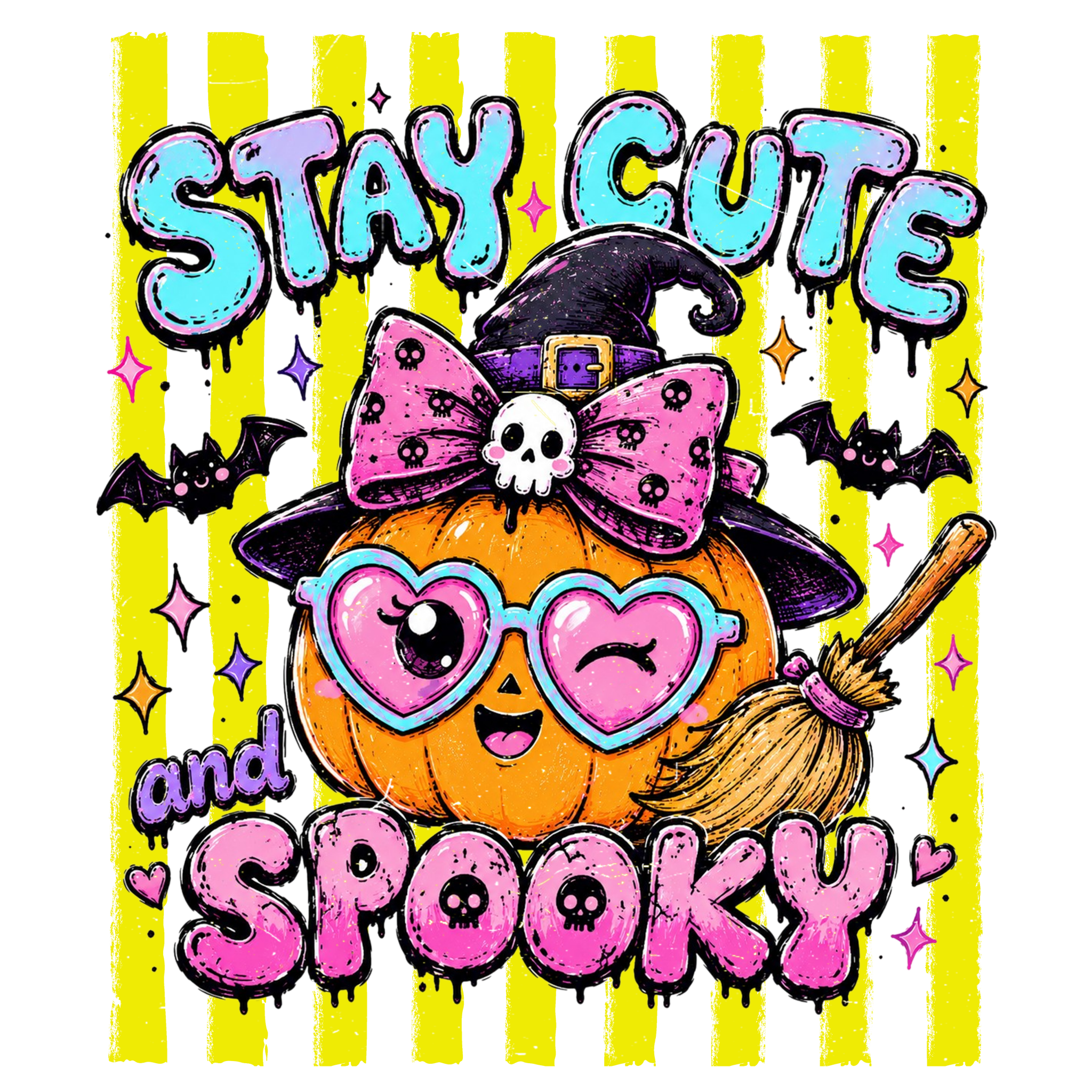 HW12 - Stay Cute And Spooky DTF Transfer - My Vinyl Craft