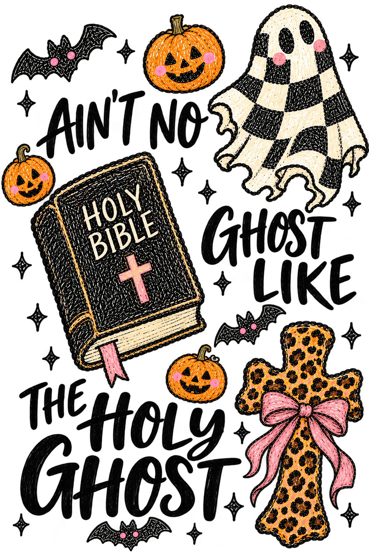 HW15 - Holy Ghost DTF Transfer - My Vinyl Craft