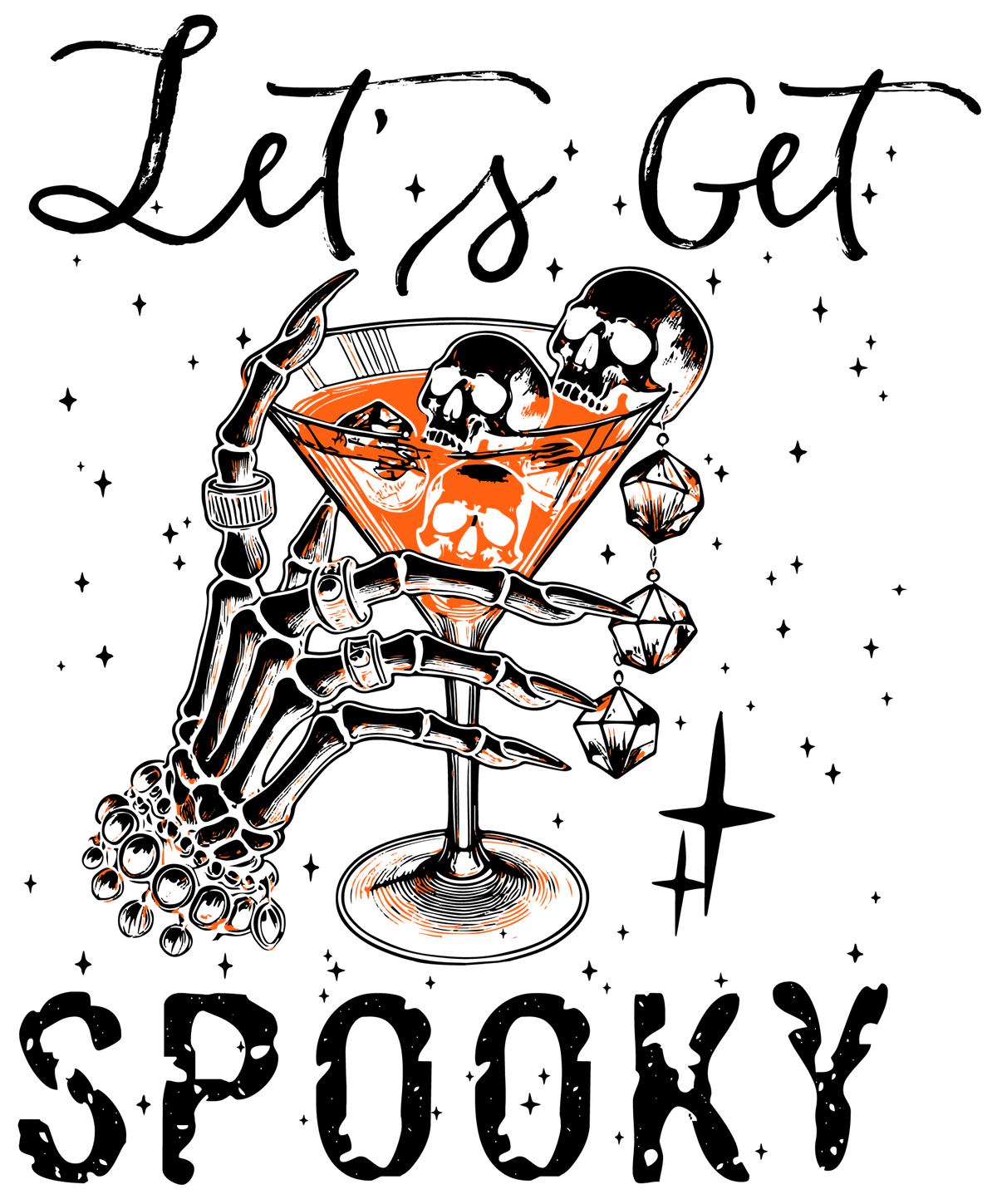 HW28 - Let's Get Spooky DTF Transfer - My Vinyl Craft