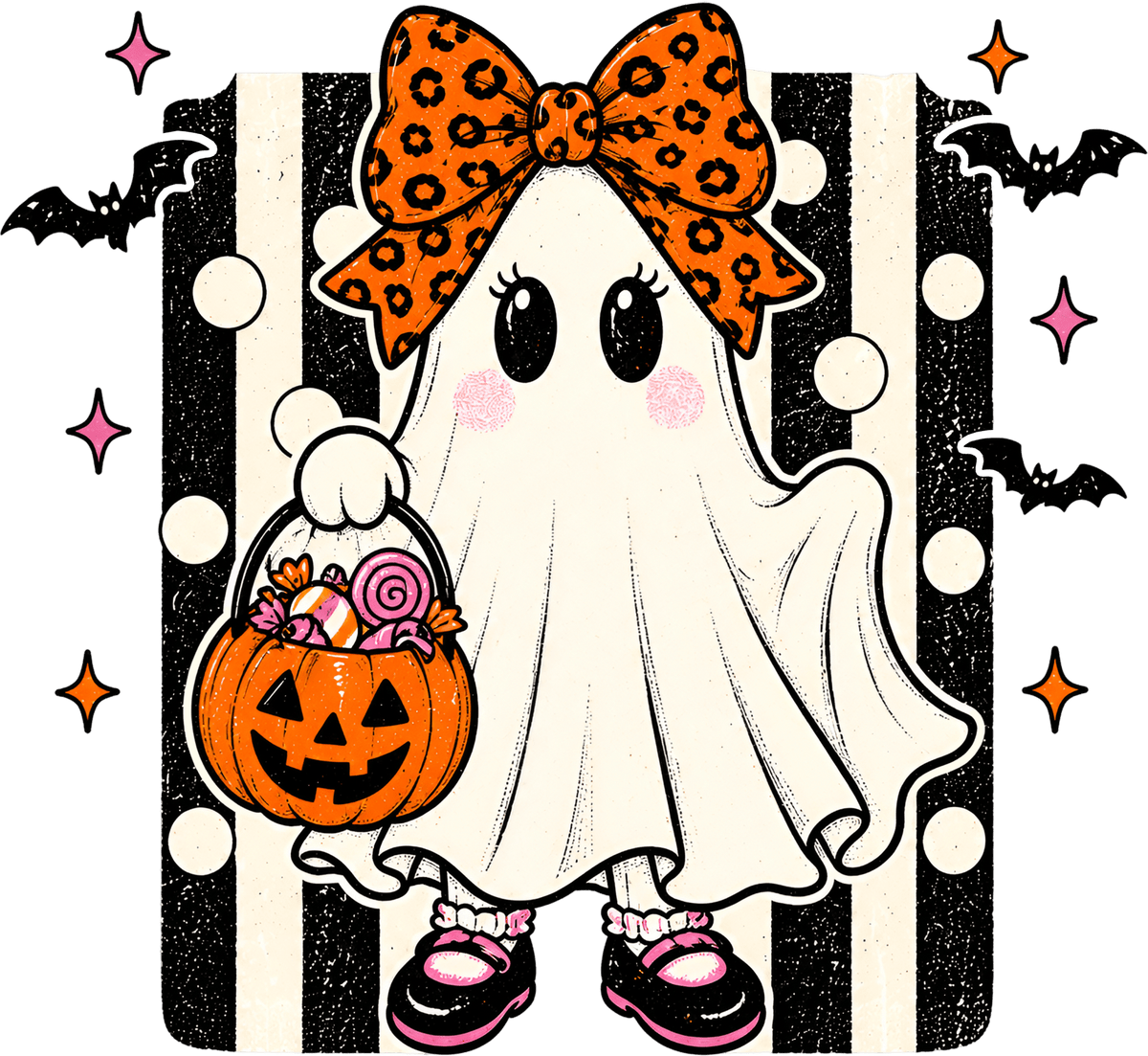 HW31 - Girl Ghost DTF Transfer - My Vinyl Craft