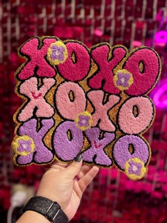XOXO Groovy Large Chenille Iron On Patch