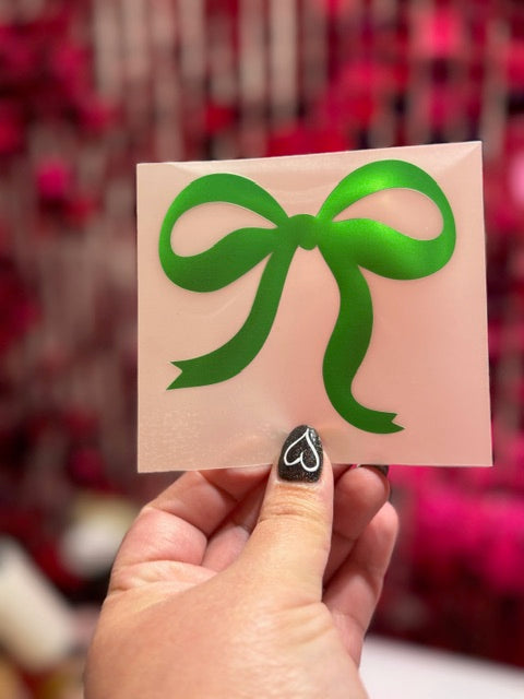 Bow Puff HTV Transfer Glitter or Metallic **PRE-ORDER**