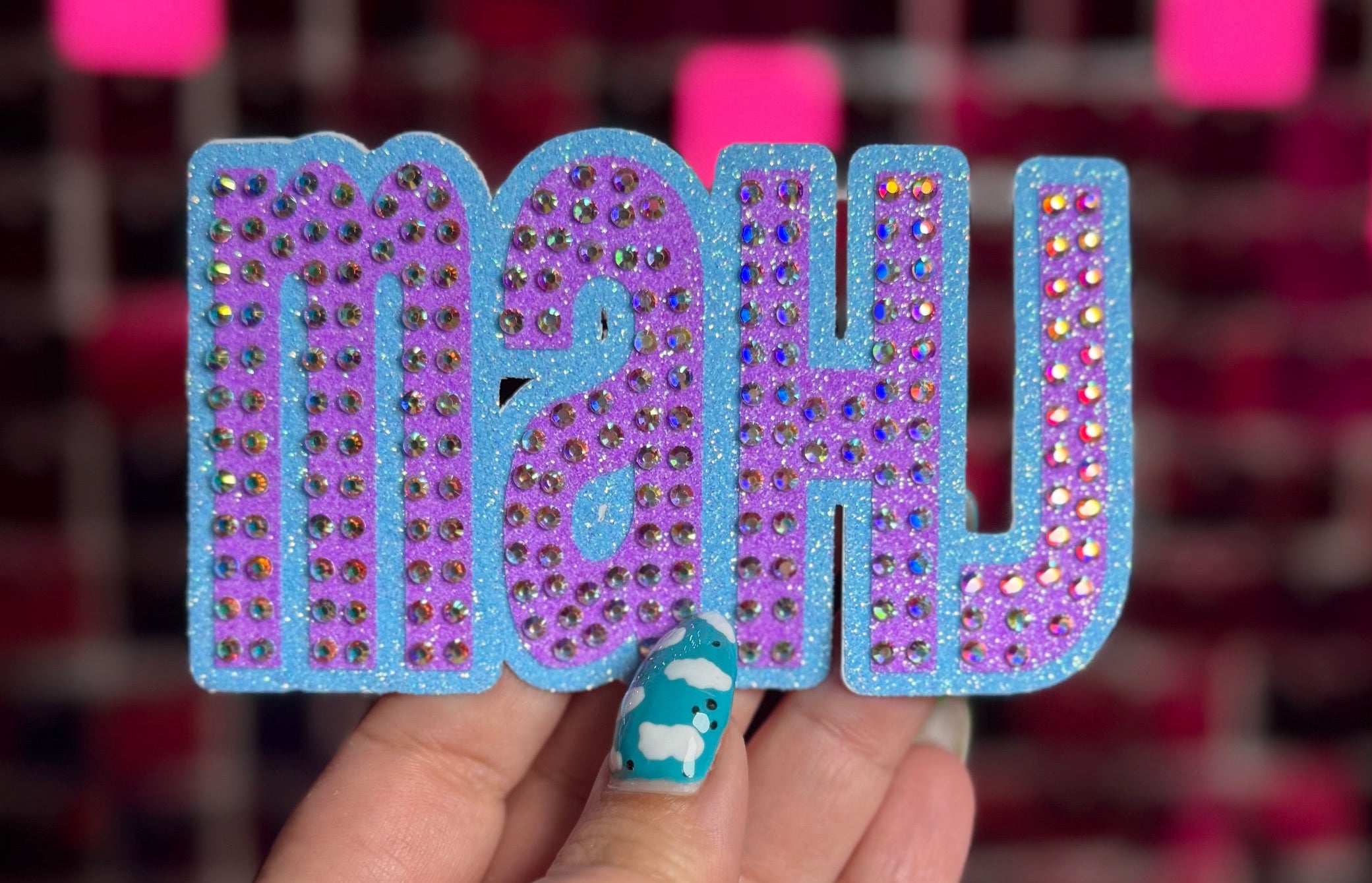 Mahj Rhinestone Iron On Patch