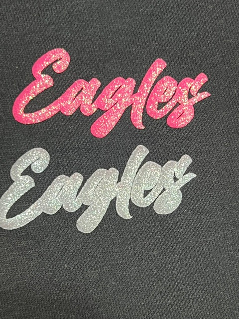 Eagles Mascot Glitter Puff Transfer **PRE-ORDER**
