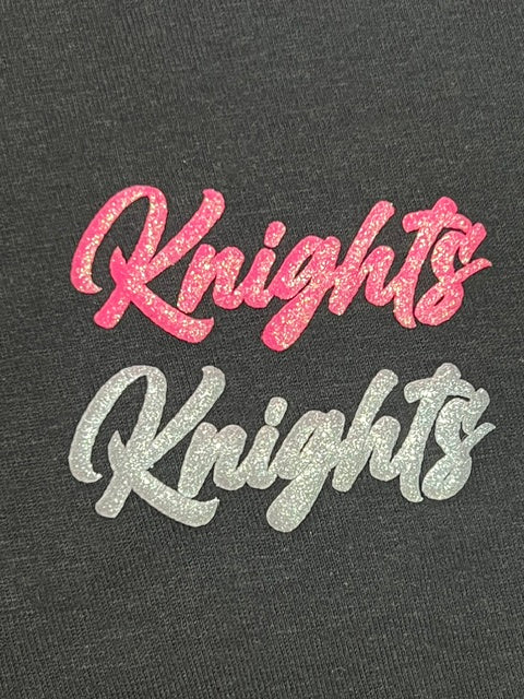 Knights Mascot Glitter Puff Transfer **PRE-ORDER**