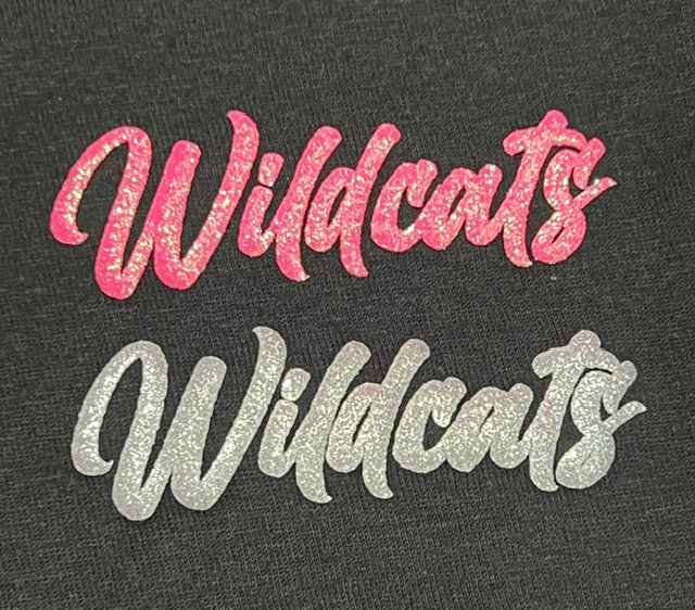 Wildcats Mascot Glitter Puff Transfer **PRE-ORDER**