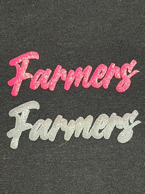 Farmers Mascot Glitter Puff Transfer **PRE-ORDER**