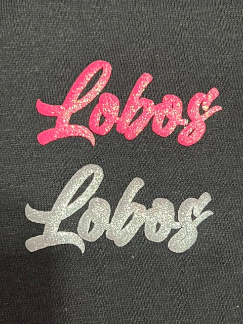 Lobos Mascot Glitter Puff Transfer **PRE-ORDER**