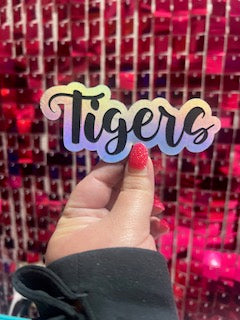 Tigers Leather Iron On Patch