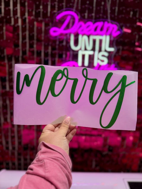 Metallic Merry Puff HTV Transfer