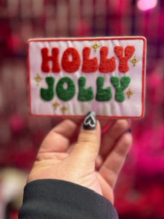 Retro Holly Jolly Iron On Patch