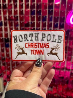 North Pole Christmas Town Iron On Patch