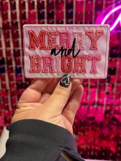 Merry & Bright Iron On Patch
