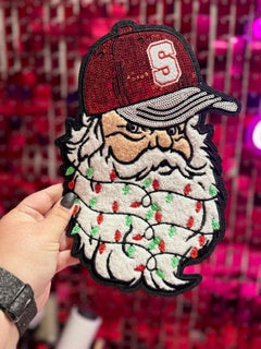 Santa Hat Sequins Iron On Patch