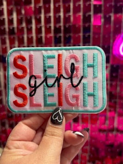 Sleigh Girl Sleigh Iron On Patch