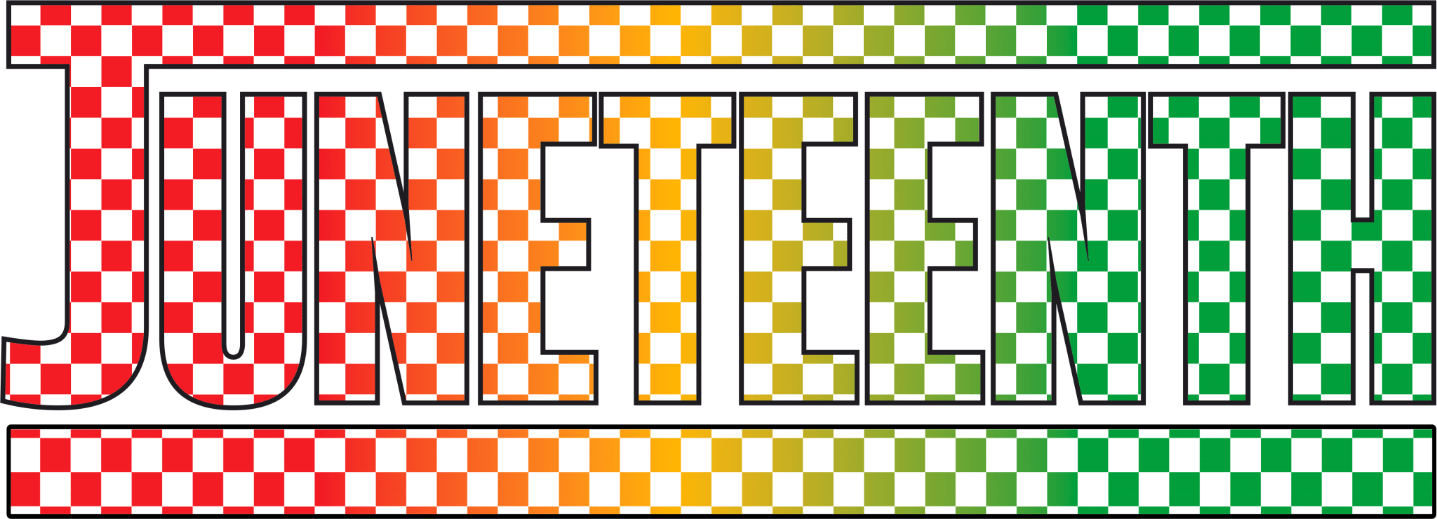 JN2 - Juneteenth Checkered DTF Transfer - My Vinyl Craft