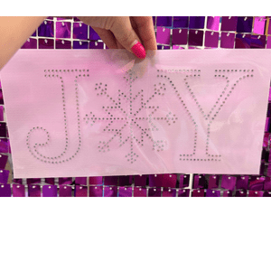 Joy Rhinestone Transfer - My Vinyl Craft
