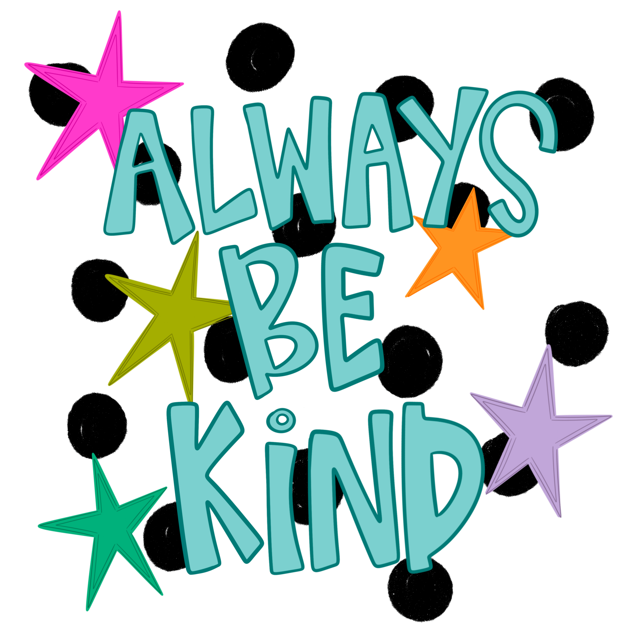 K1 - Always Be Kind Stars DTF Transfer - My Vinyl Craft