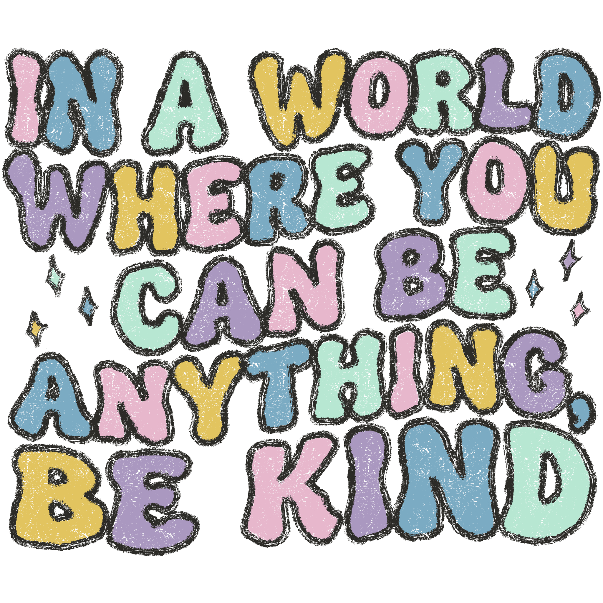 K5 - Be Kind Doodle DTF Transfers - My Vinyl Craft