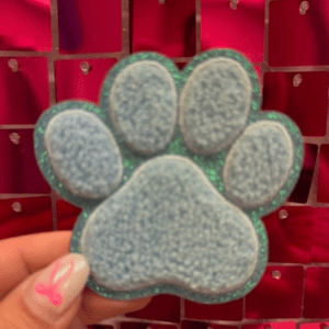 Large Paw Prints Iron On Patch - My Vinyl Craft