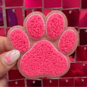 Large Paw Prints Iron On Patch - My Vinyl Craft