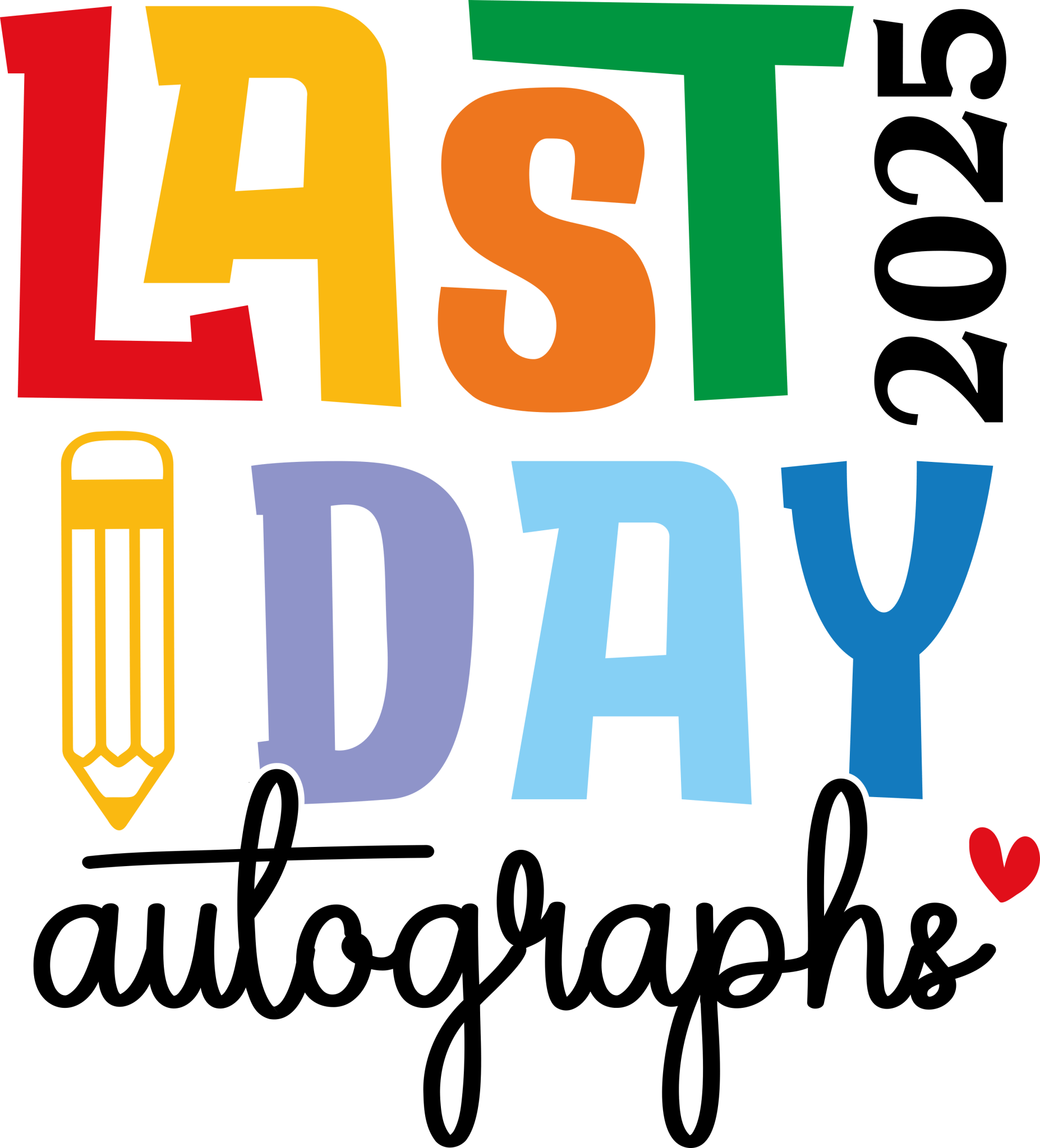 LD4 - Block Autograph DTF Transfer - My Vinyl Craft