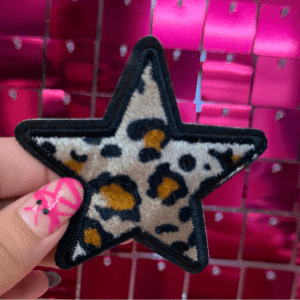 Leopard Star Iron On Patch - My Vinyl Craft
