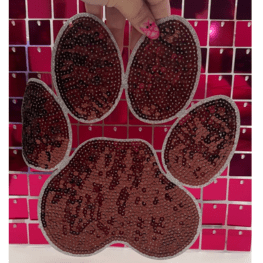 Maroon Paw Large Iron On Patch - My Vinyl Craft