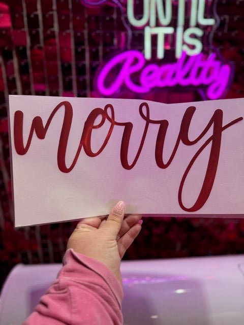 Metallic Merry Puff HTV Transfer - My Vinyl Craft