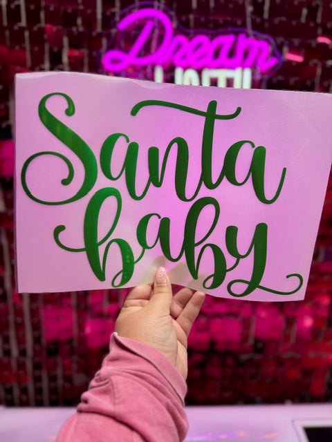 Metallic Santa Baby Puff HTV Transfer **PRE - ORDER** - My Vinyl Craft